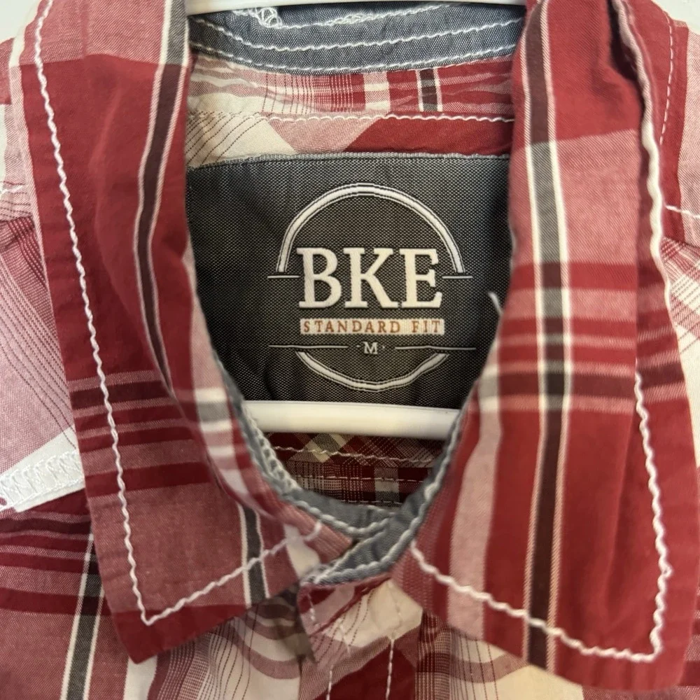BKE Buckle Pearl SnapShirt Men's Sz M Standard Fit Long Sleeve Multi Color Plaid - Picture 7 of 9